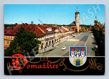 Pohlednice Domažlice náměstí barevná (M14939)