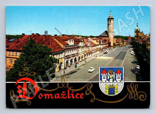 Pohlednice Domažlice náměstí barevná (M14939)