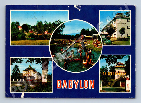 Pohlednice Babylon - koupaliště, hotel, domky (M14942)