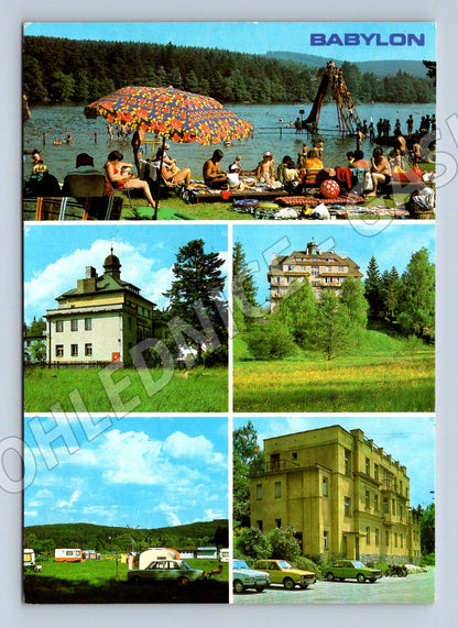 Pohlednice Babylon koupaliště hotel autokemp (M14948)