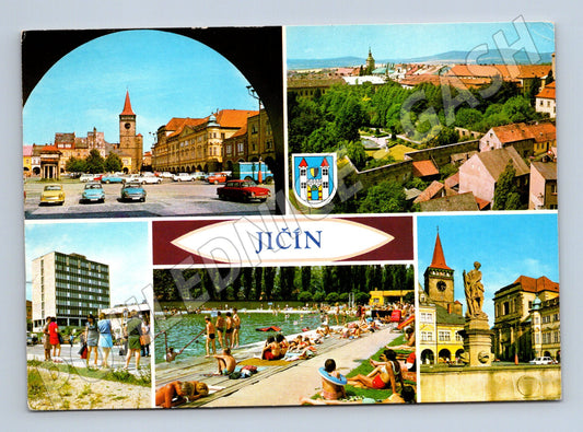 Pohlednice Jičín – koláž, prošlá poštou 1977 (M14952)