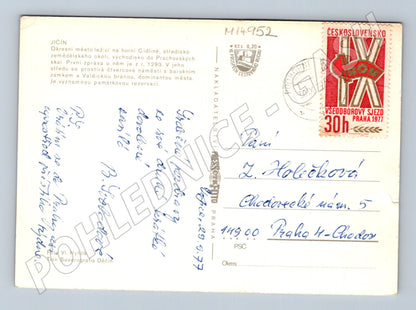 Pohlednice Jičín – koláž, prošlá poštou 1977 (M14952)
