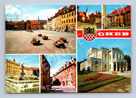 Pohlednice Cheb koláž památek (M14961)