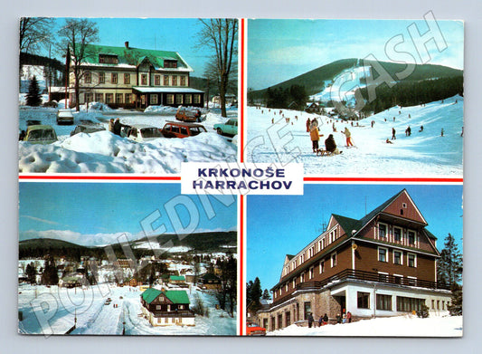 Pohlednice Krkonoše Harrachov zimní scenérie (M14962)