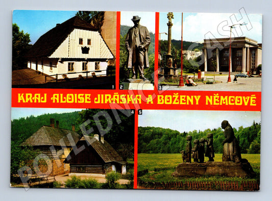 Pohlednice Kraj Aloise Jiráska a Boženy Němcové (M14970)