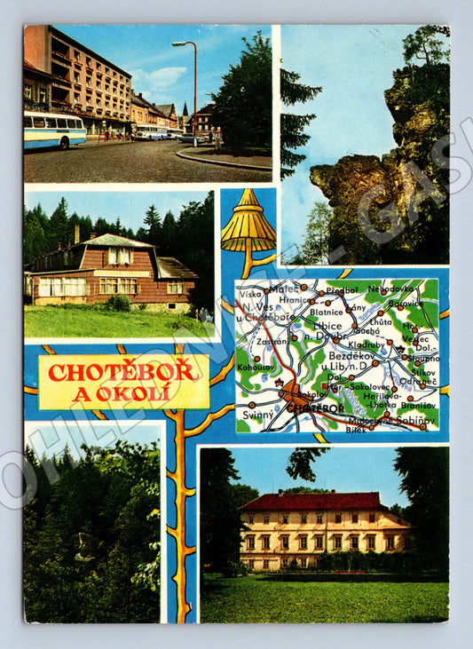 Pohlednice Chotěboř a okolí koláž 70. léta (M14972)
