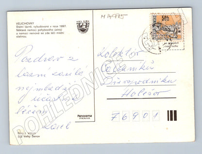 Pohlednice Velichovky lázně kolorovaná odeslaná (M14975)