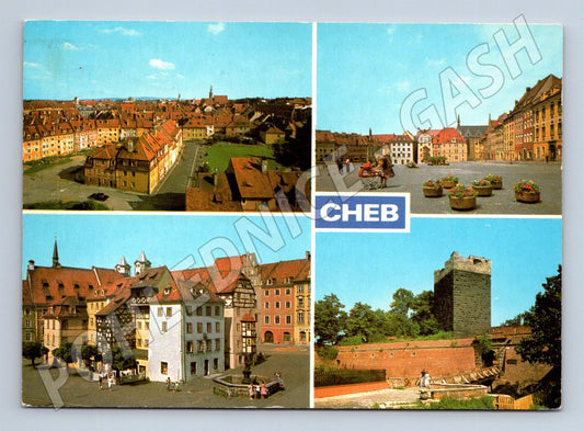 Pohlednice Cheb historické centrum Špalíček románská falc (M14976)