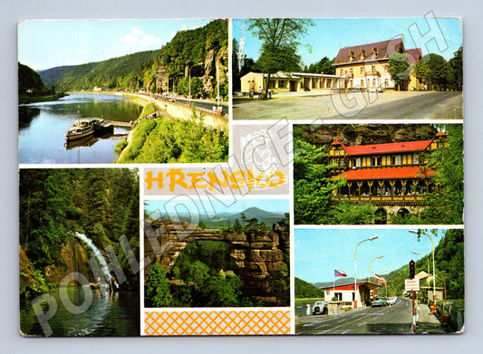 Pohlednice Hřensko historická vícesnímká (M14981)