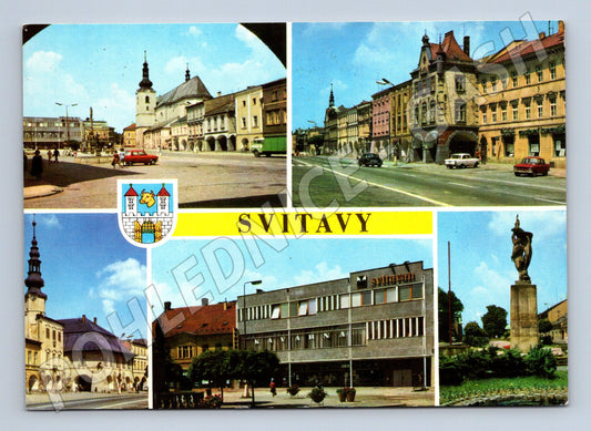 Pohlednice Svitavy vícezáběrová s razítkem a známkou (M14986)