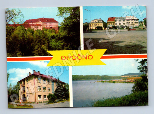 Pohlednice Opočno zámek náměstí (M14990)