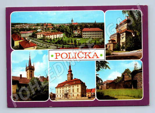 Pohlednice Polička koláž památek ČSR (M14998)