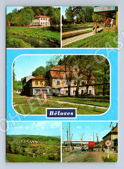 Pohlednice Běloves lázeňská část Náchoda (M15003)