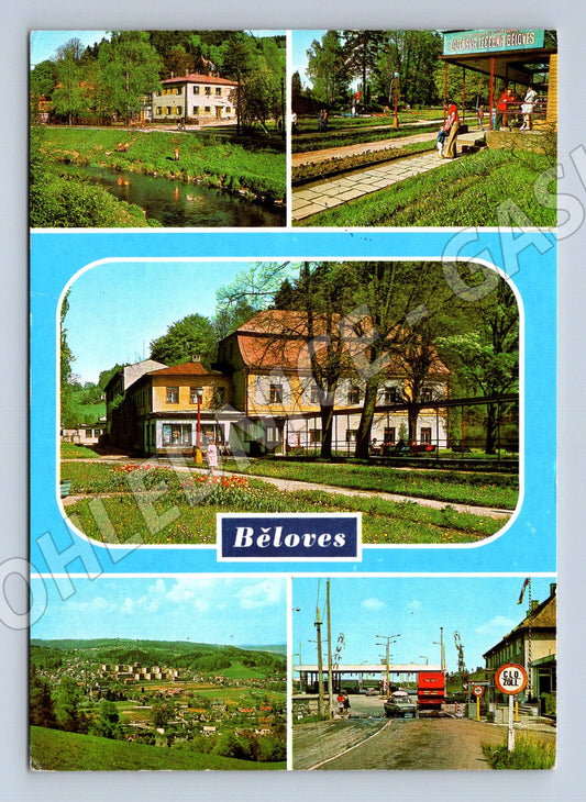 Pohlednice Běloves lázeňská část Náchoda (M15003)
