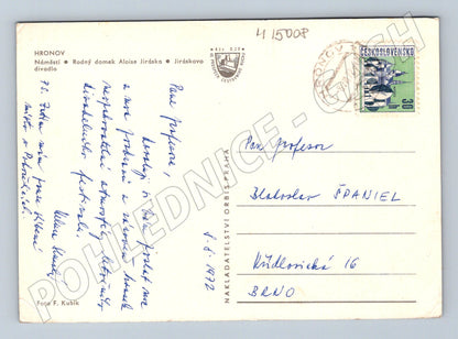 Pohlednice Hronov náměstí, Jiráskovo divadlo (M15008)