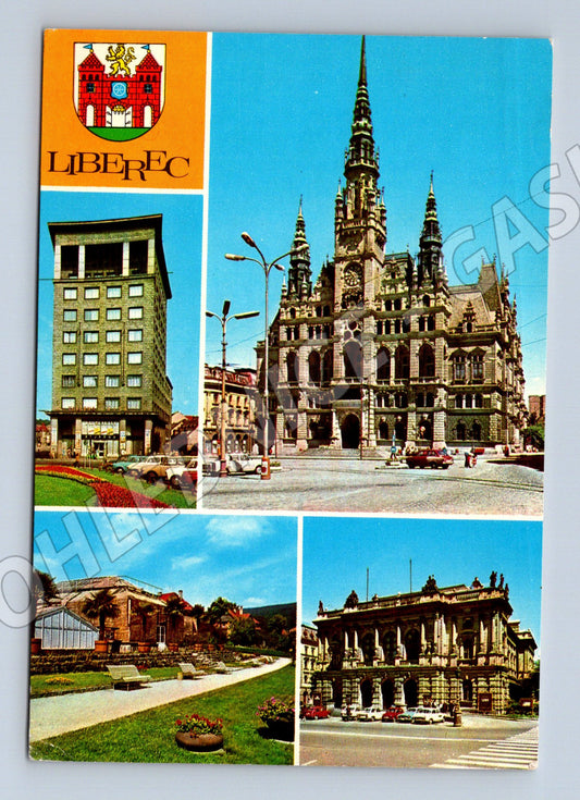 Pohlednice Liberec Radnice Divadlo Botanická zahrada (M15020)