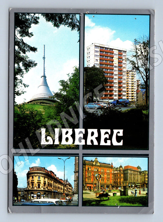 Pohlednice Liberec Ještěd a centrum města (M15021)