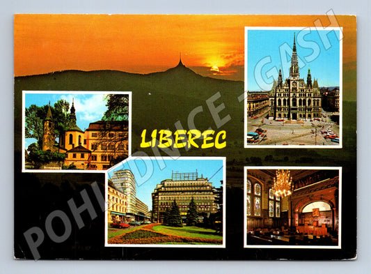Pohlednice Liberec koláž památek (M15025)