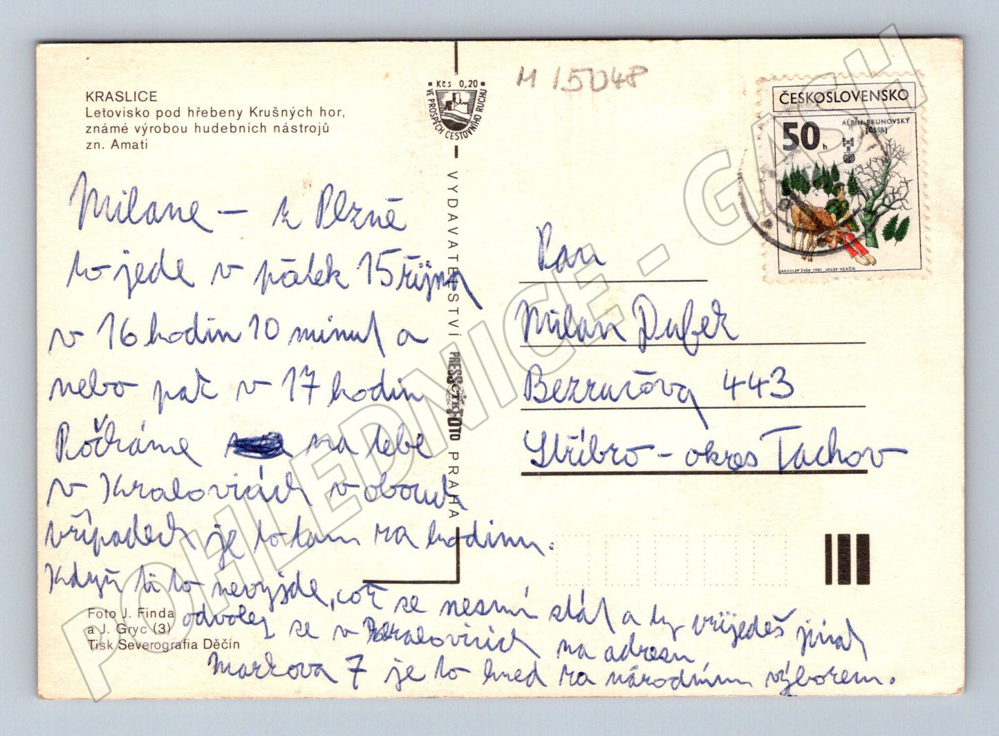 Pohlednice Kraslice více záběrů města (M15048)