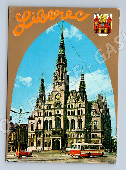 Pohlednice Liberec – radnice, zaslaná do Vídně (M15053)