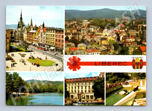 Pohlednice Liberec – koláž, odeslaná 1973 (M15060)