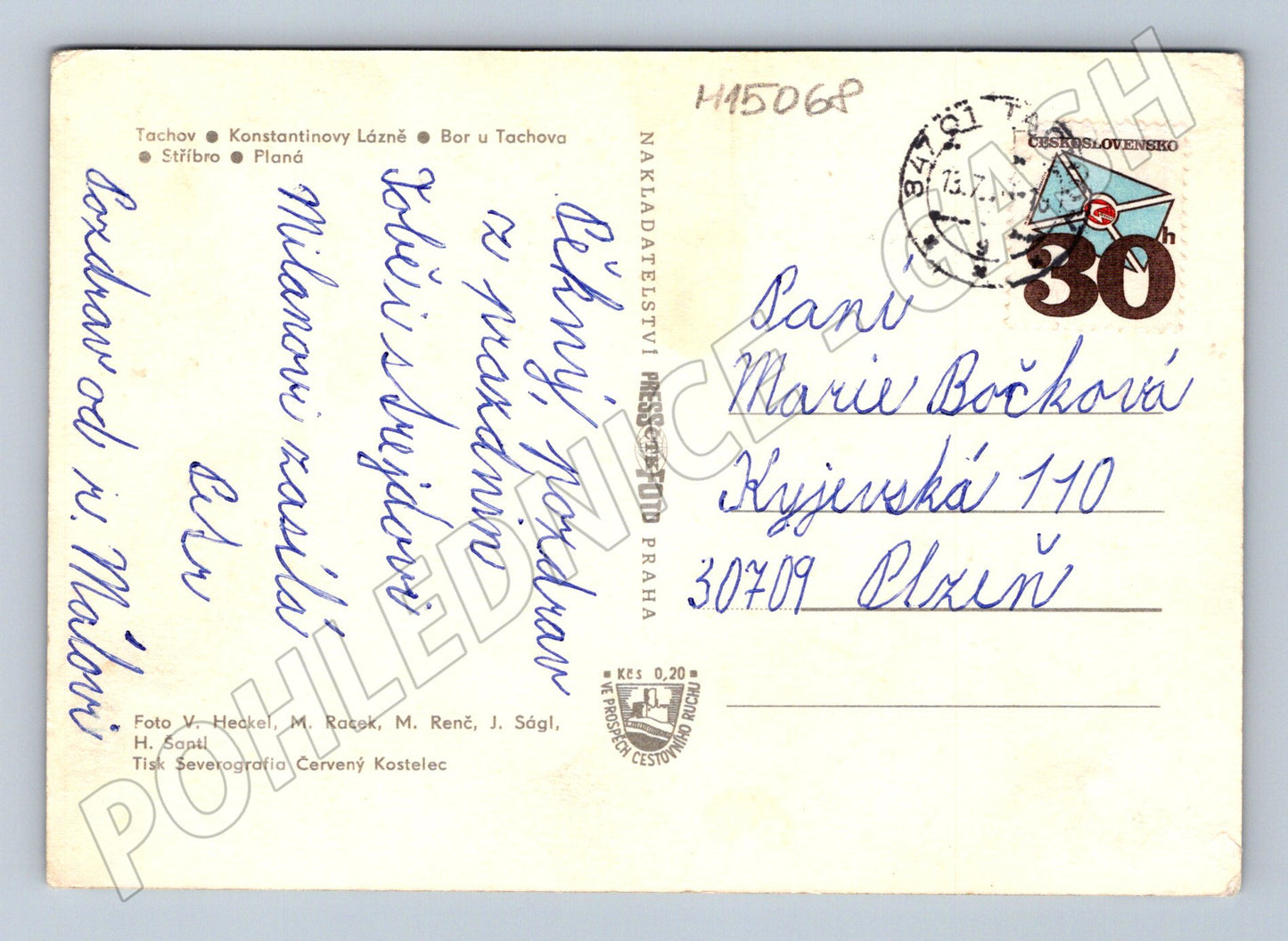 Pohlednice Tachovsko – více záběrů 1978 (M15068)