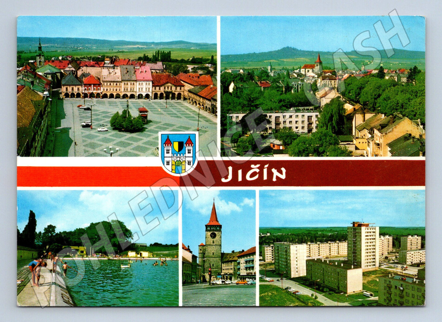 Pohlednice Jičín – více pohledů, odeslaná (M15071)