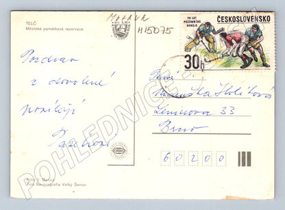 Pohlednice Telč – památková rezervace, ČSSR (M15075)