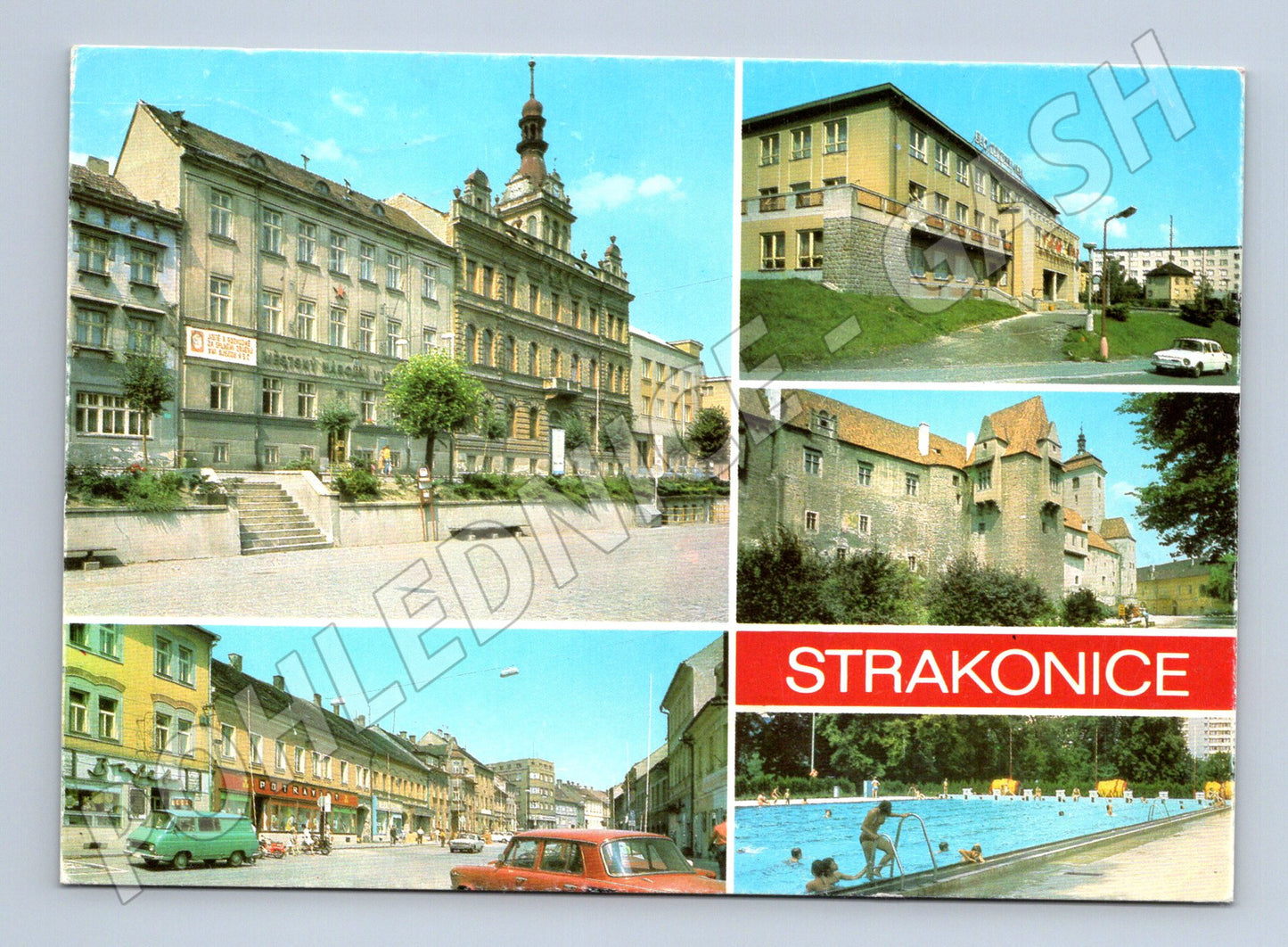 Pohlednice Strakonice – koláž města 1987 (M15078)