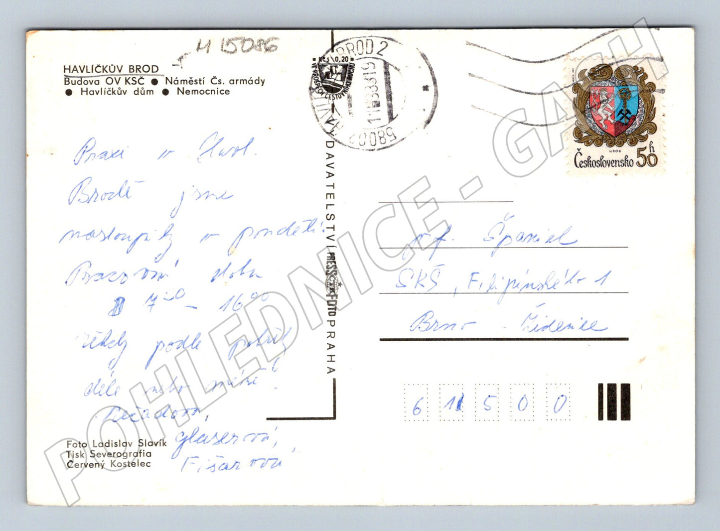 Pohlednice Havlíčkův Brod – více záběrů 1982 (M15086)