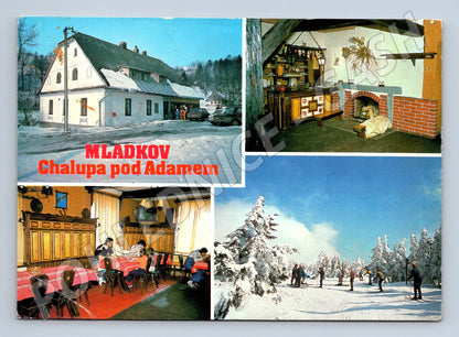 Pohlednice Mlýdkov – Chalupa pod Adamem, zimní sport (M15088)