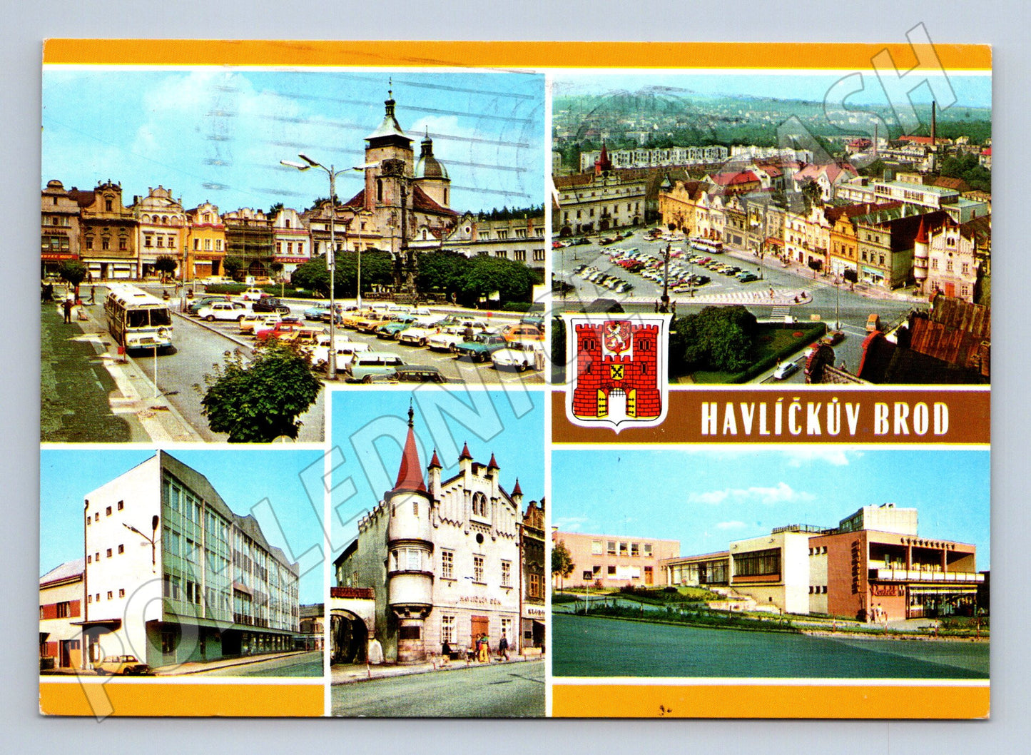Pohlednice Havlíčkův Brod – koláž, odeslaná 1981 (M15091)
