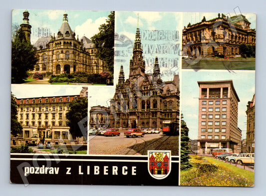 Pohlednice Pozdrav z Liberce – památky města 1970 (M15095)