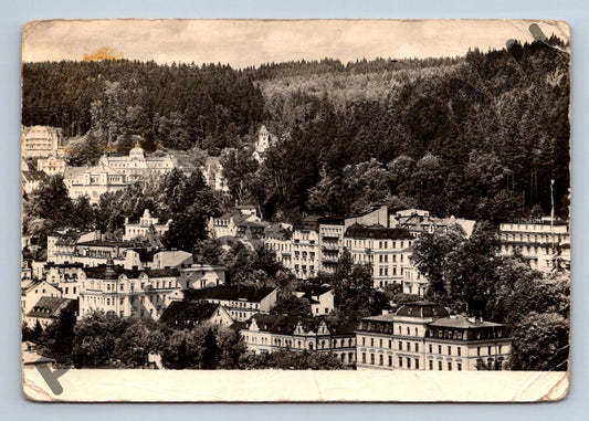 Pohlednice Mariánské Lázně celkový pohled 1952 (M151)
