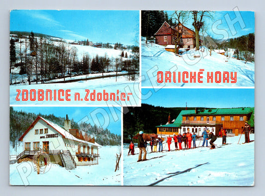 Pohlednice Zdobnice – zimní krajina, odeslaná (M15101)