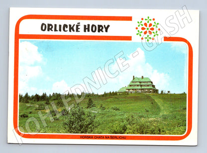 Pohlednice Orlické hory – chata na Šerlichu 1984 (M15102)