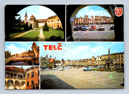Pohlednice Telč – zámek a náměstí (M15113)