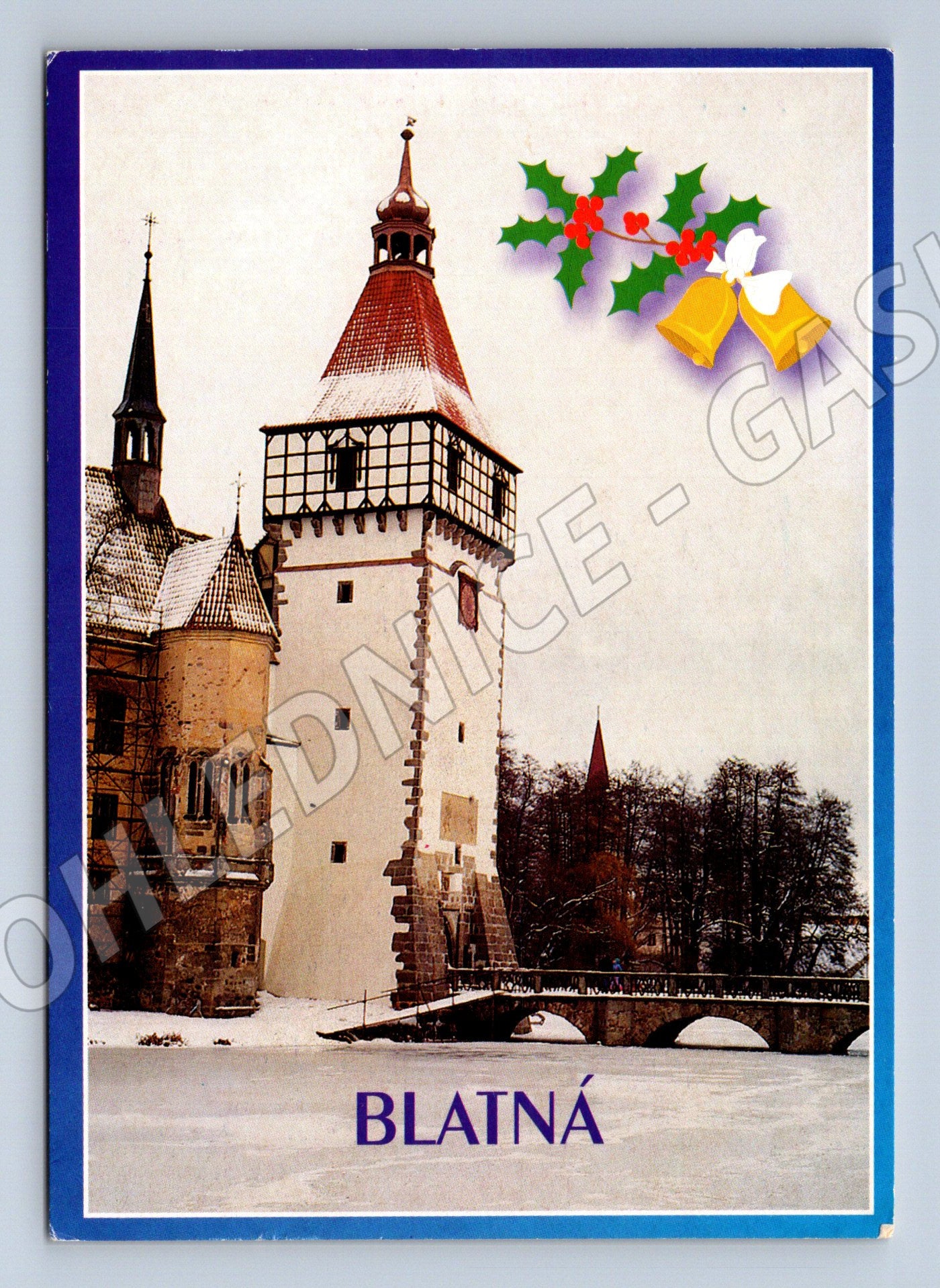 Pohlednice Blatná – zámek, vánoční motiv 1999 (M15115)