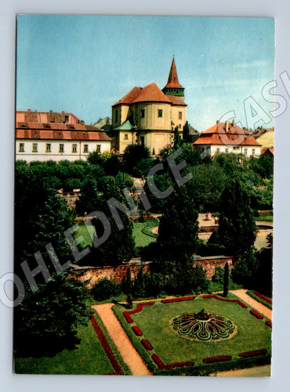 Pohlednice Jičín – zámek a sady u hradeb (M15124)