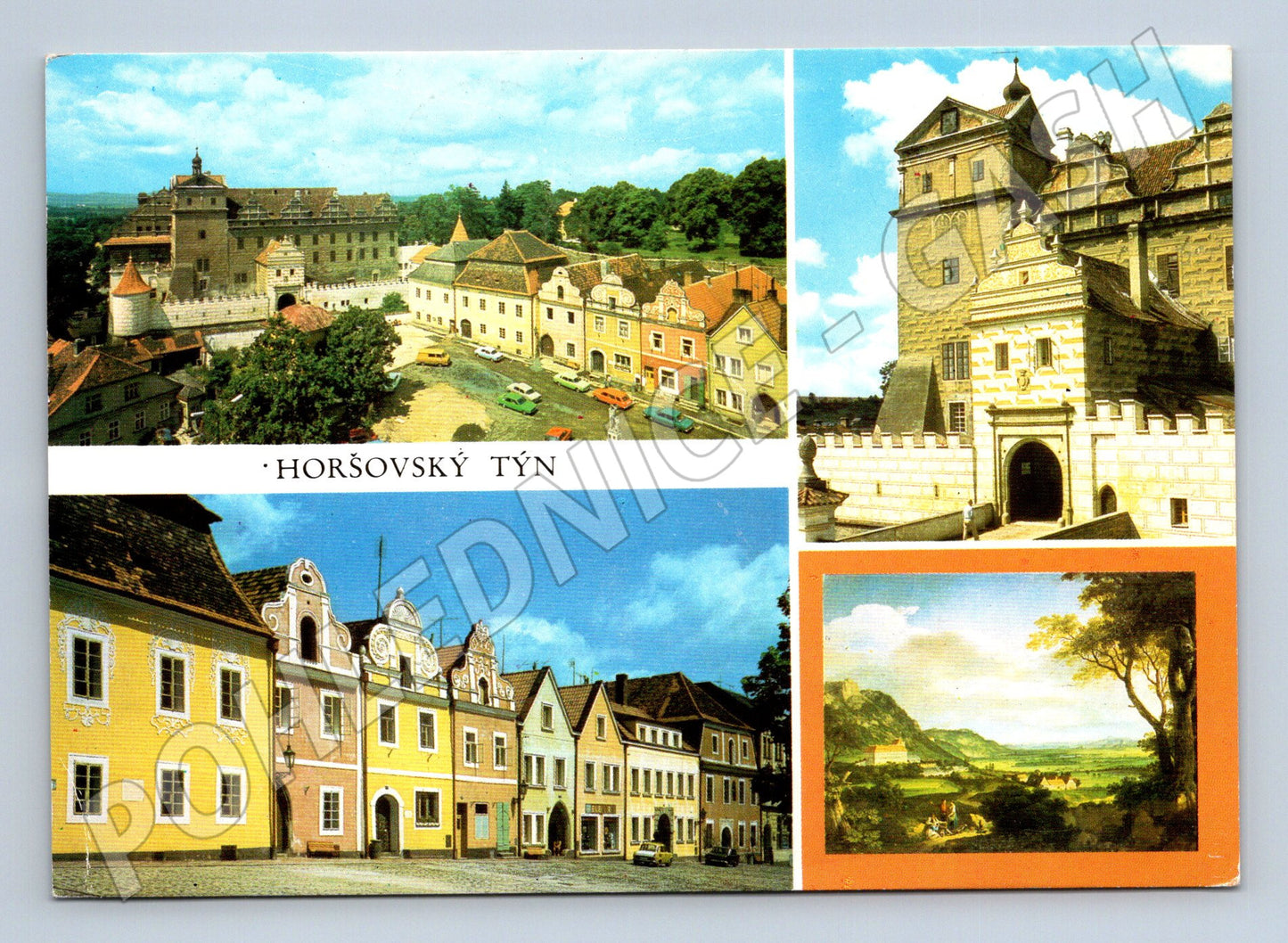 Pohlednice Horšovský Týn – zámek a náměstí 1991 (M15126)