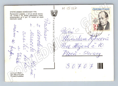 Pohlednice Horšovský Týn – zámek, odeslaná (M15127)