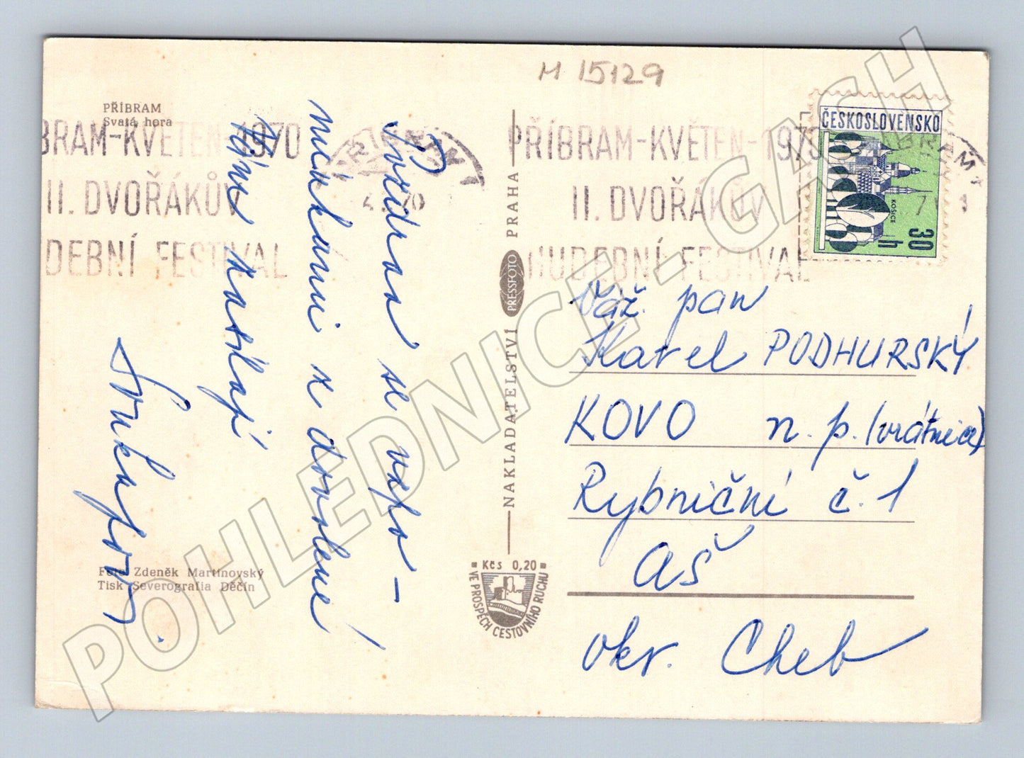 Pohlednice Svatá Hora Příbram – poutní místo 1970 (M15129)