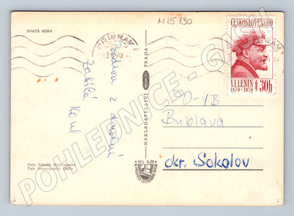 Pohlednice Svatá Hora u Příbrami – odeslaná 1970 (M15130)