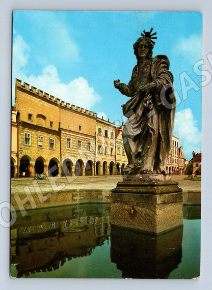 Pohlednice Telč – historické náměstí 1974 (M15132)