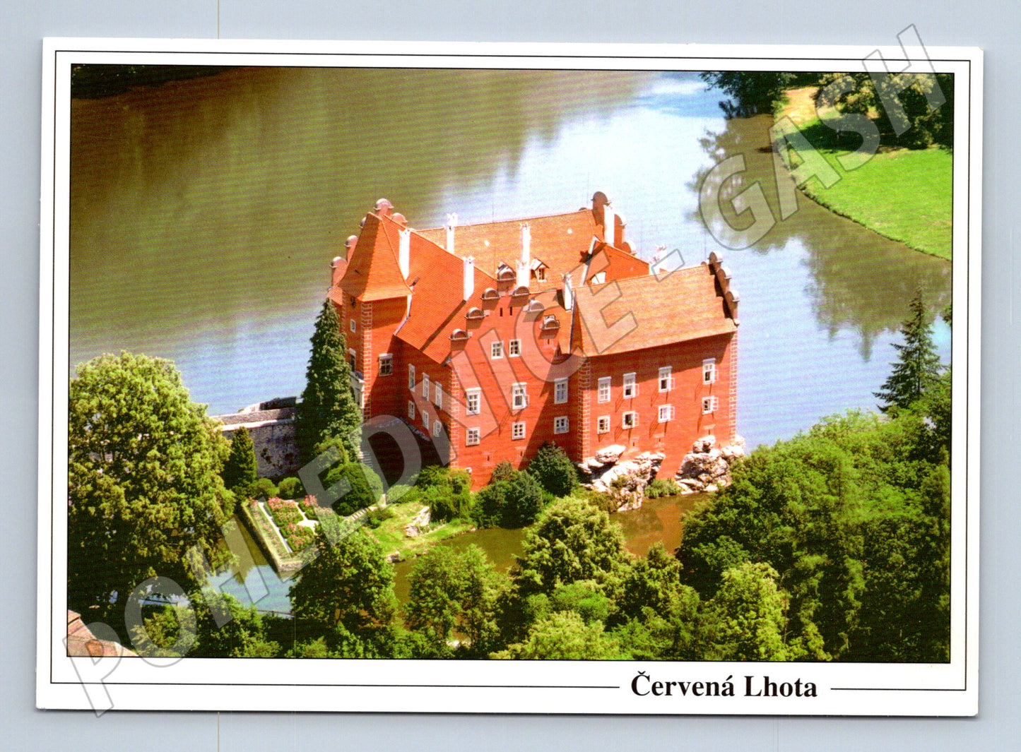 Pohlednice Červená Lhota – zámek na vodě (M15135)
