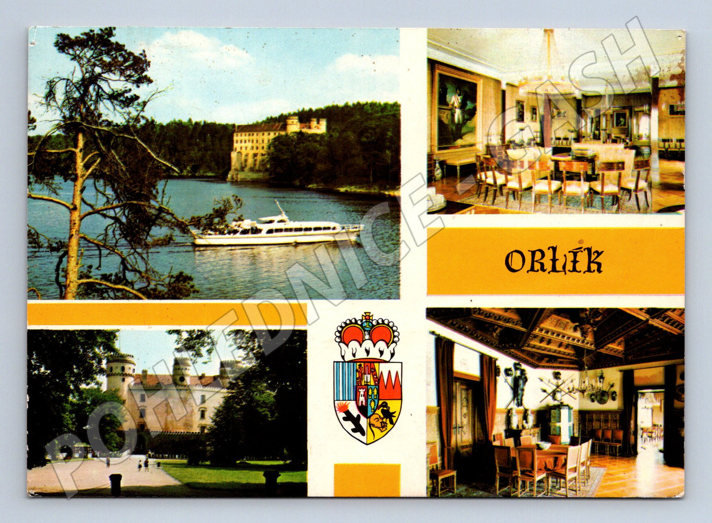 Pohlednice Orlík – zámek, interiéry 1970 (M15138)