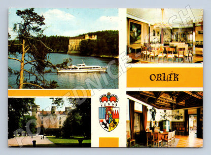 Pohlednice Orlík – zámek, interiéry 1970 (M15138)