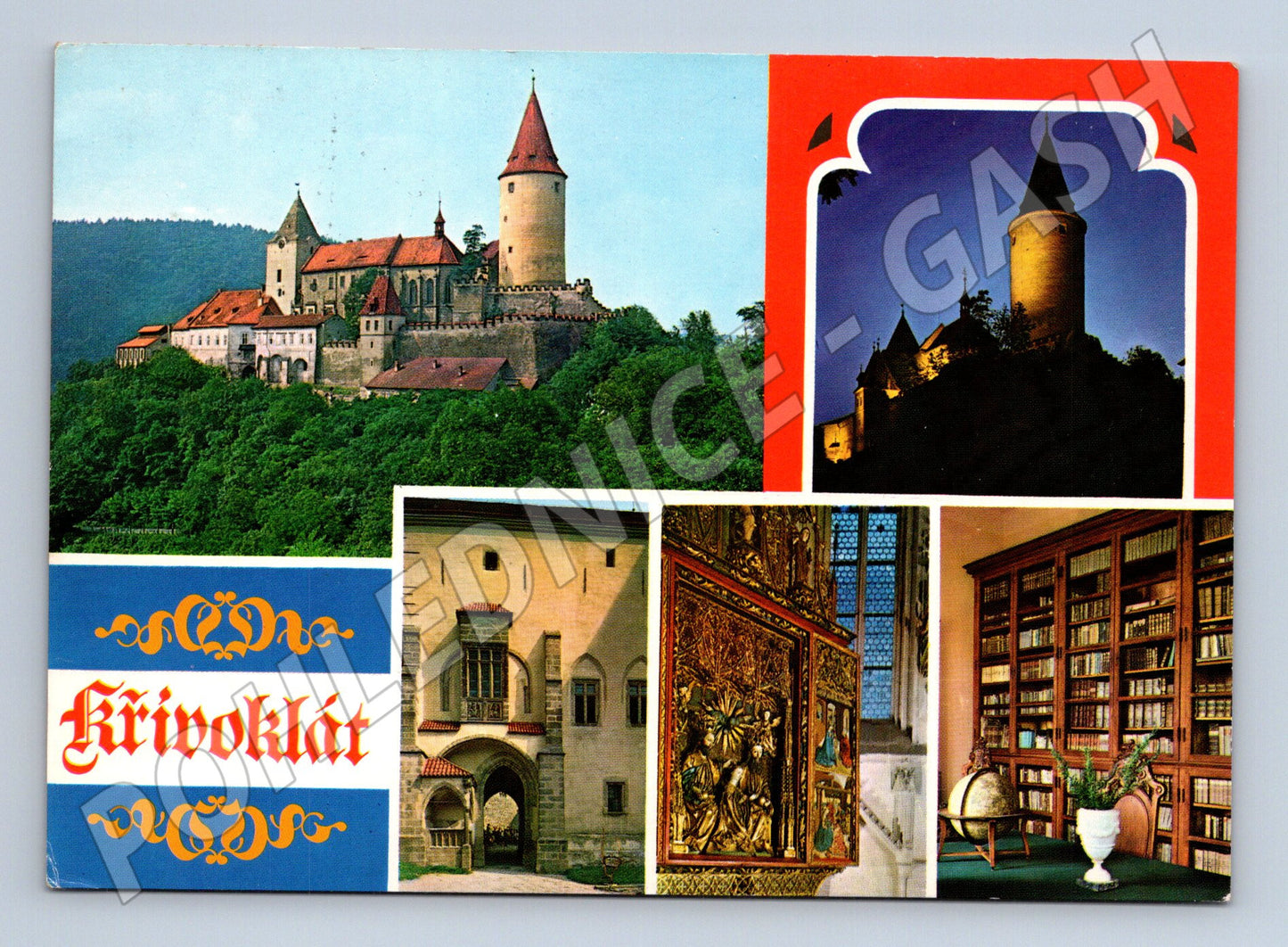 Pohlednice Křivoklát – interiéry a exteriéry 1972 (M15148)