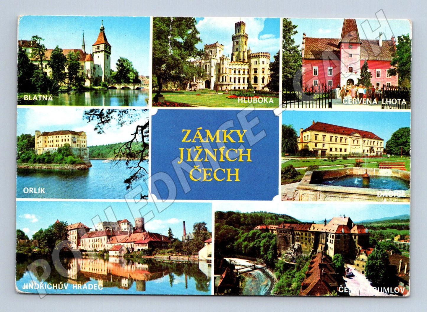 Pohlednice Zámky jižních Čech Blatná Hluboká Orlík (M15150)