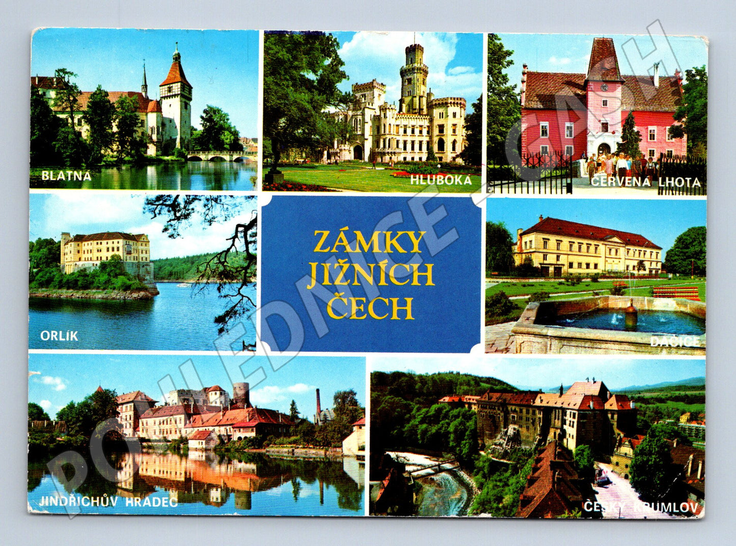 Pohlednice Zámky jižních Čech Blatná Hluboká Jindřichův Hradec(M15151)
